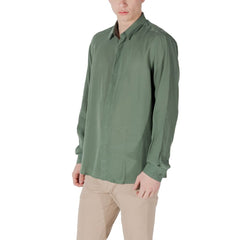 Chemise en lyocell vert Antony Morato