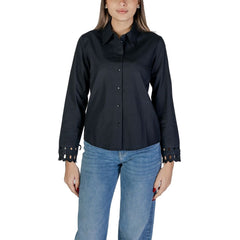 Jacqueline De Yong Black Cotton Shirt