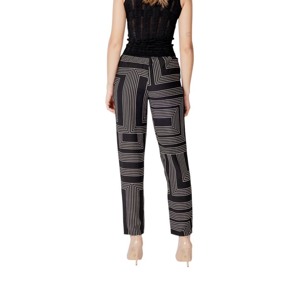 Pantalon en viscose noire Jacqueline De Yong