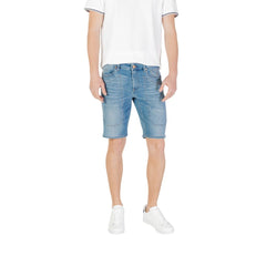 Jeckerson Light Blue Cotton Bermuda