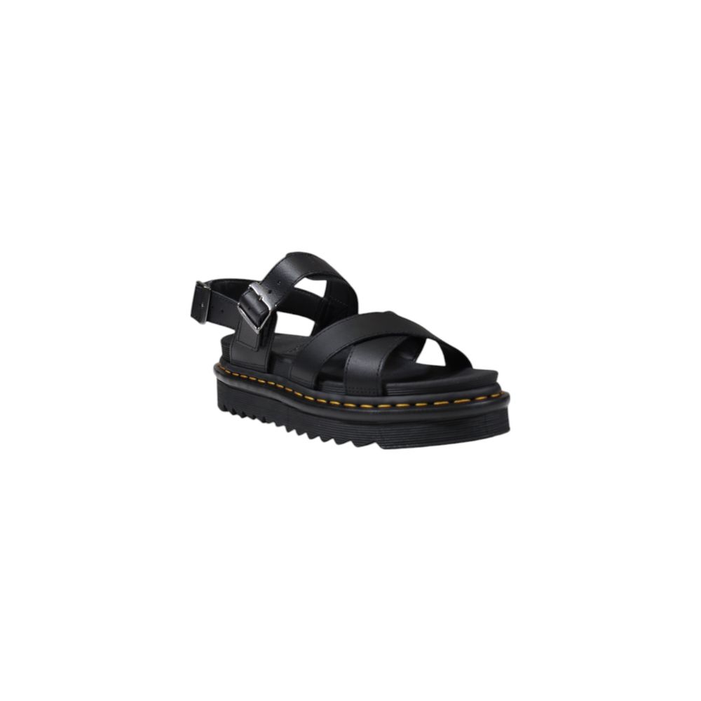 Sandales en cuir noir Dr. Martens