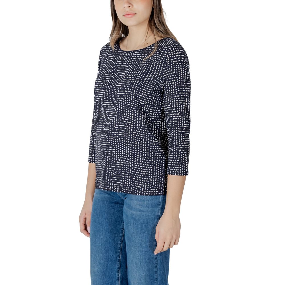 T-shirt à manches longues Street One en viscose bleue