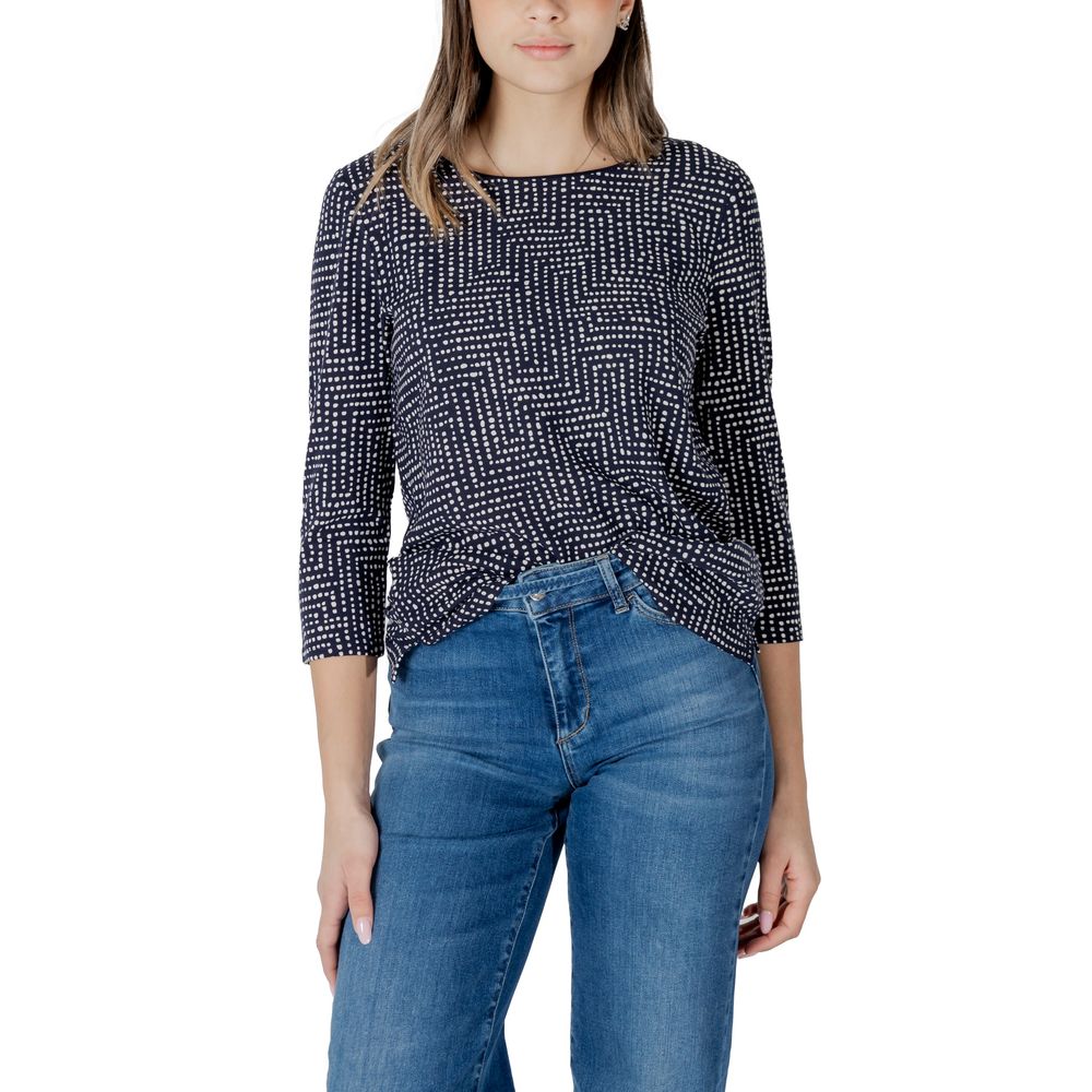 T-shirt à manches longues Street One en viscose bleue