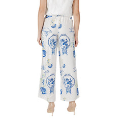 ICHI White Viscose Pant