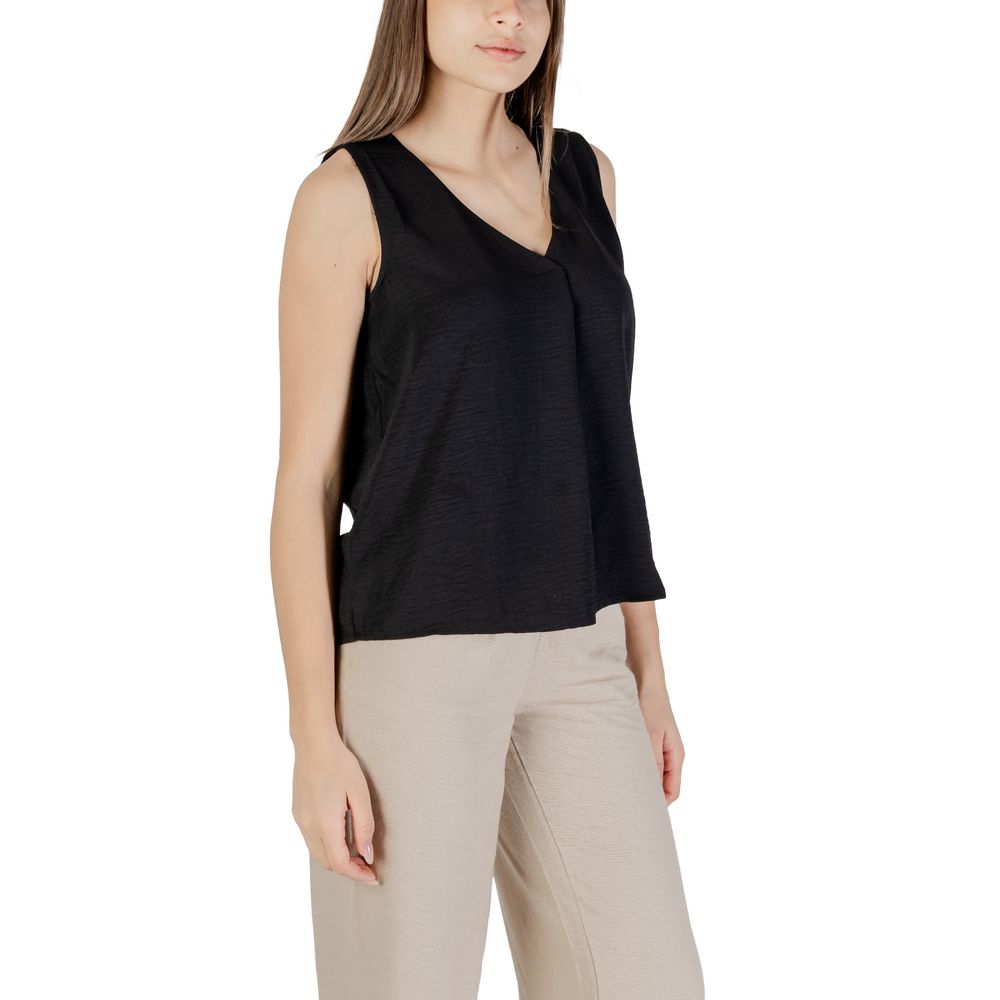 Nur schwarzes Tanktop aus recyceltem Polyester