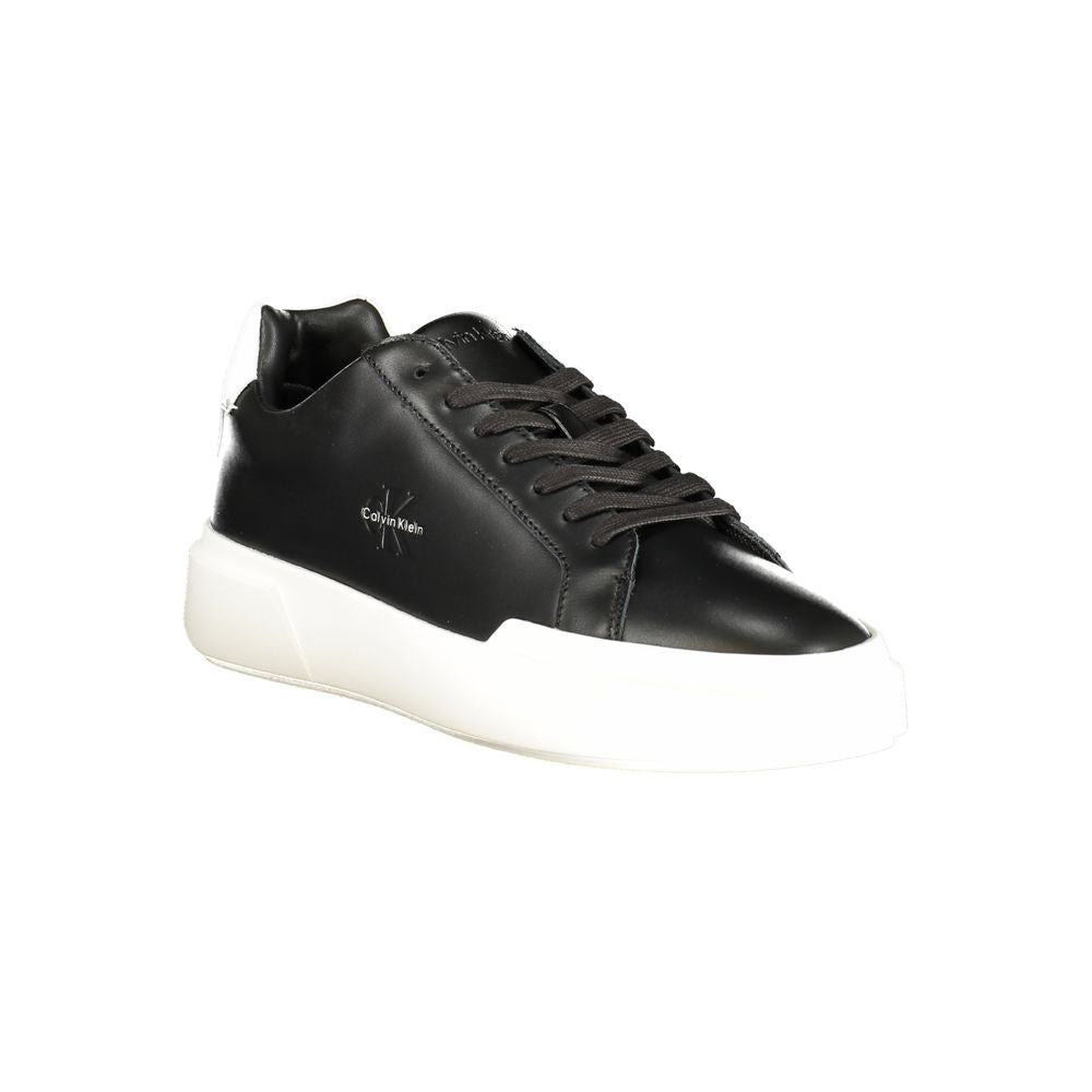 Baskets Calvin Klein en cuir noir pour homme