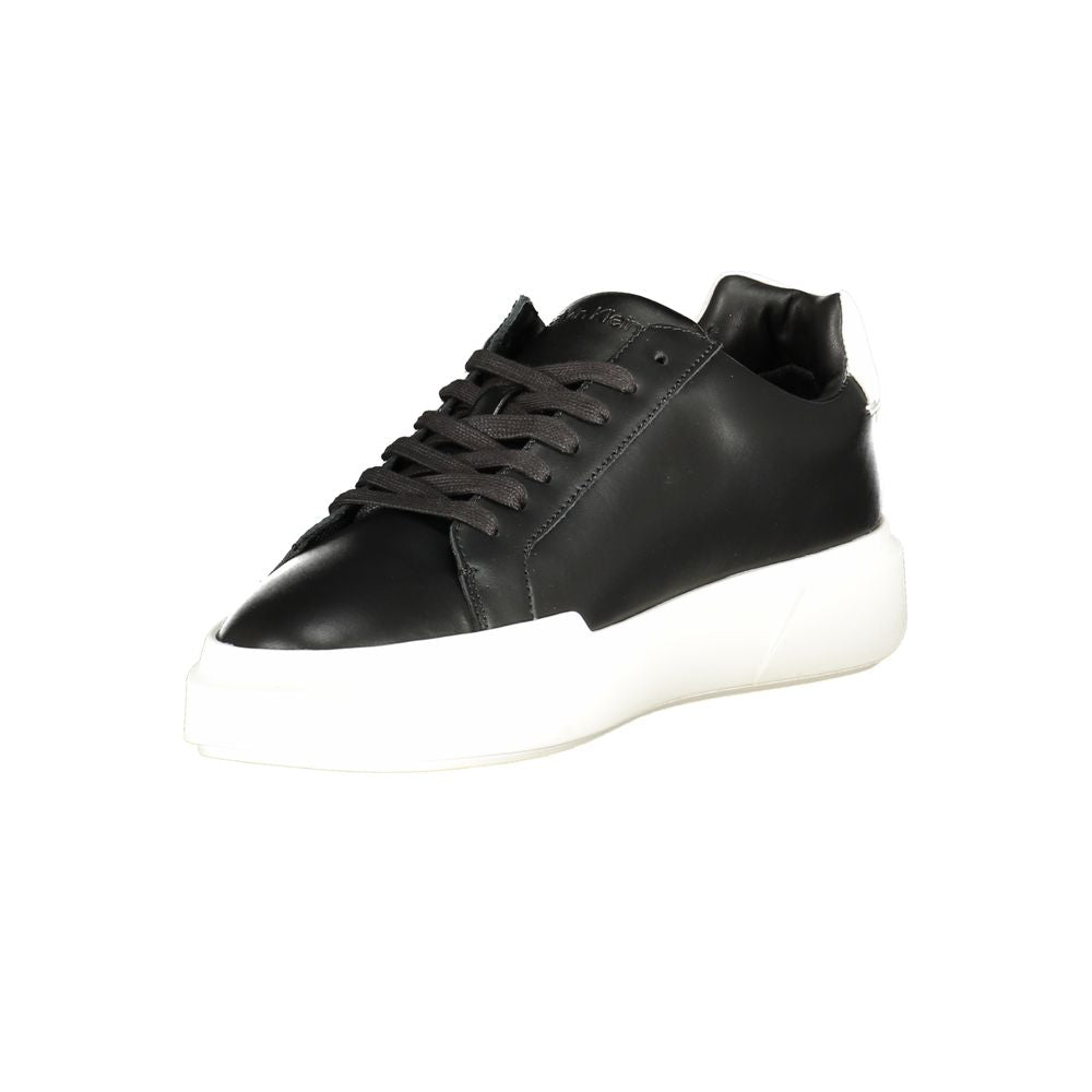 Baskets Calvin Klein en cuir noir pour homme