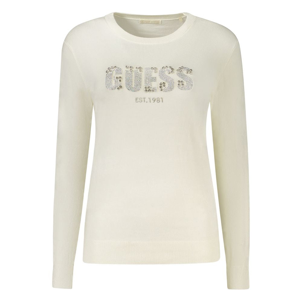 Guess Jeans Weißer Viskose-Damenpullover