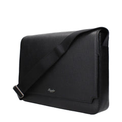 Pineider Black Leather Crossbody Bags