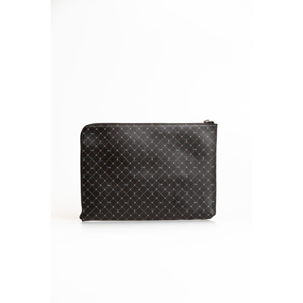 Trussardi Herren-Clutch aus schwarzem Leder