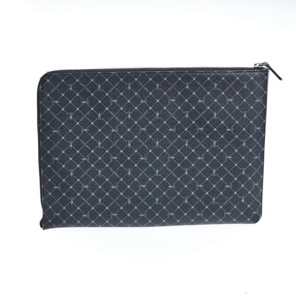 Trussardi Herren-Clutch aus schwarzem Leder