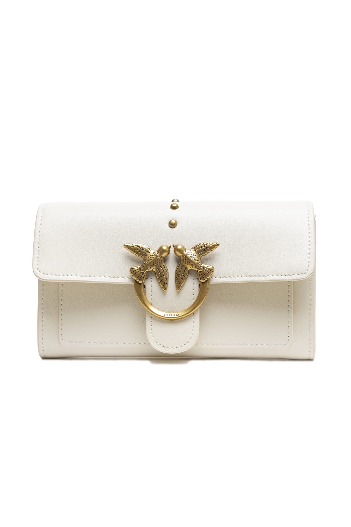 Sac PINKO One Simply Love Mini en cuir blanc