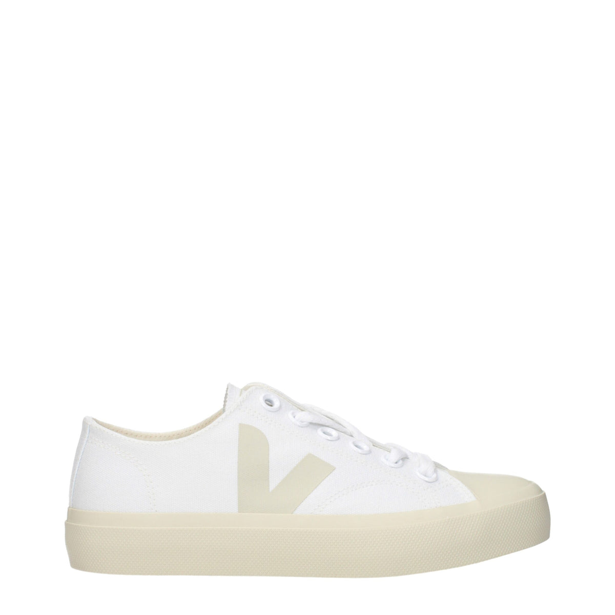 Veja White Fabric Low Tops