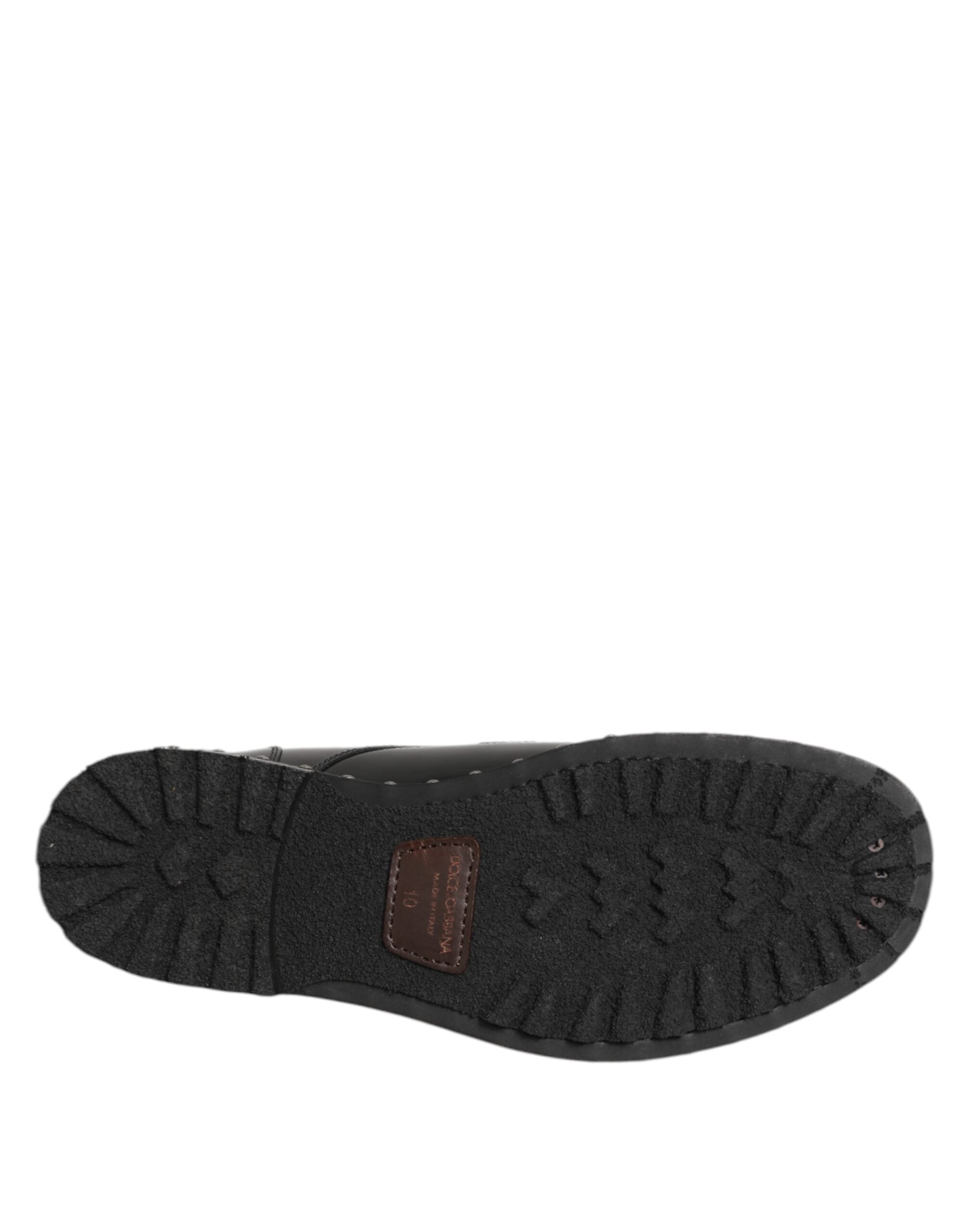 Chaussures Derby habillées pour homme Dolce &amp; Gabbana en cuir noir clouté