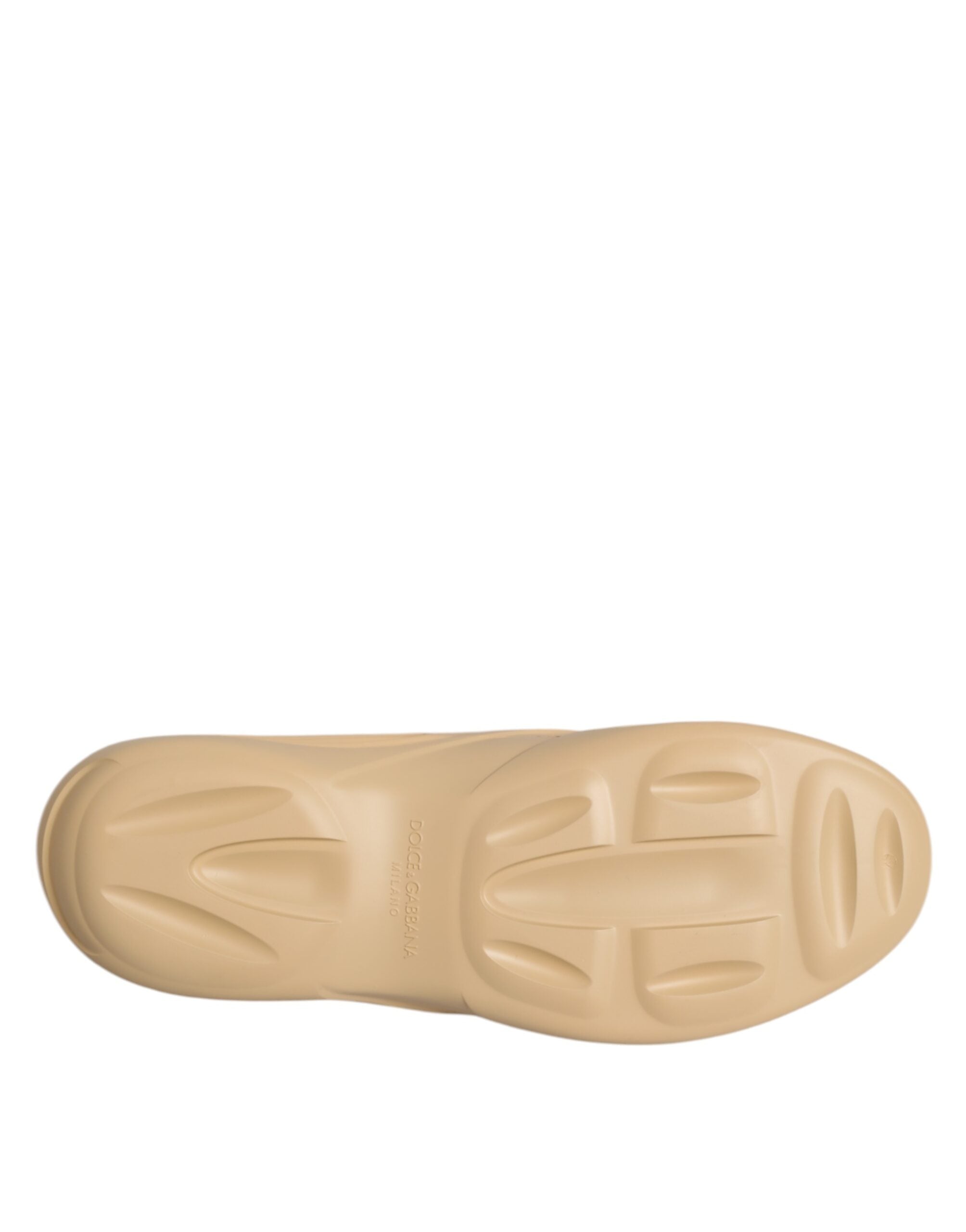 Sandales basses en caoutchouc beige Dolce &amp; Gabbana