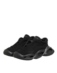 Dolce & Gabbana Black Lace Up Wave Low Top Men Sneaker Shoes