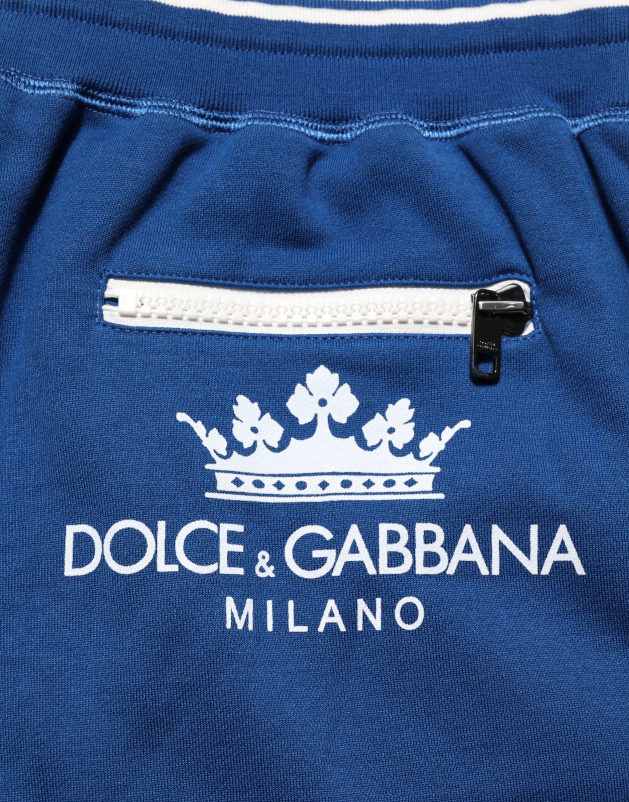 Bermuda en mélange de coton bleu Dolce &amp; Gabbana