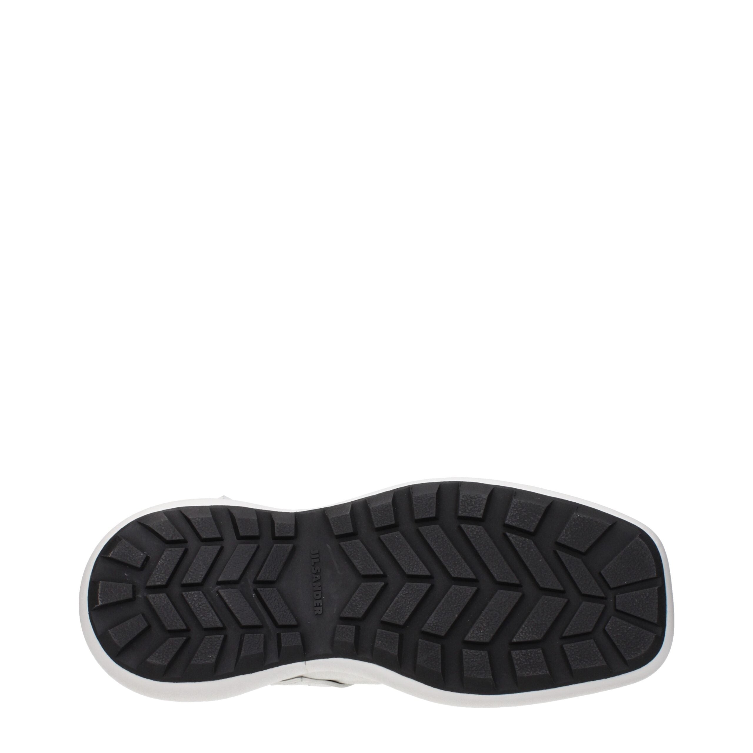 Jil Sander White Leather Slip-On Loafers