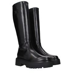 Celine Black Leather Ankle Boots