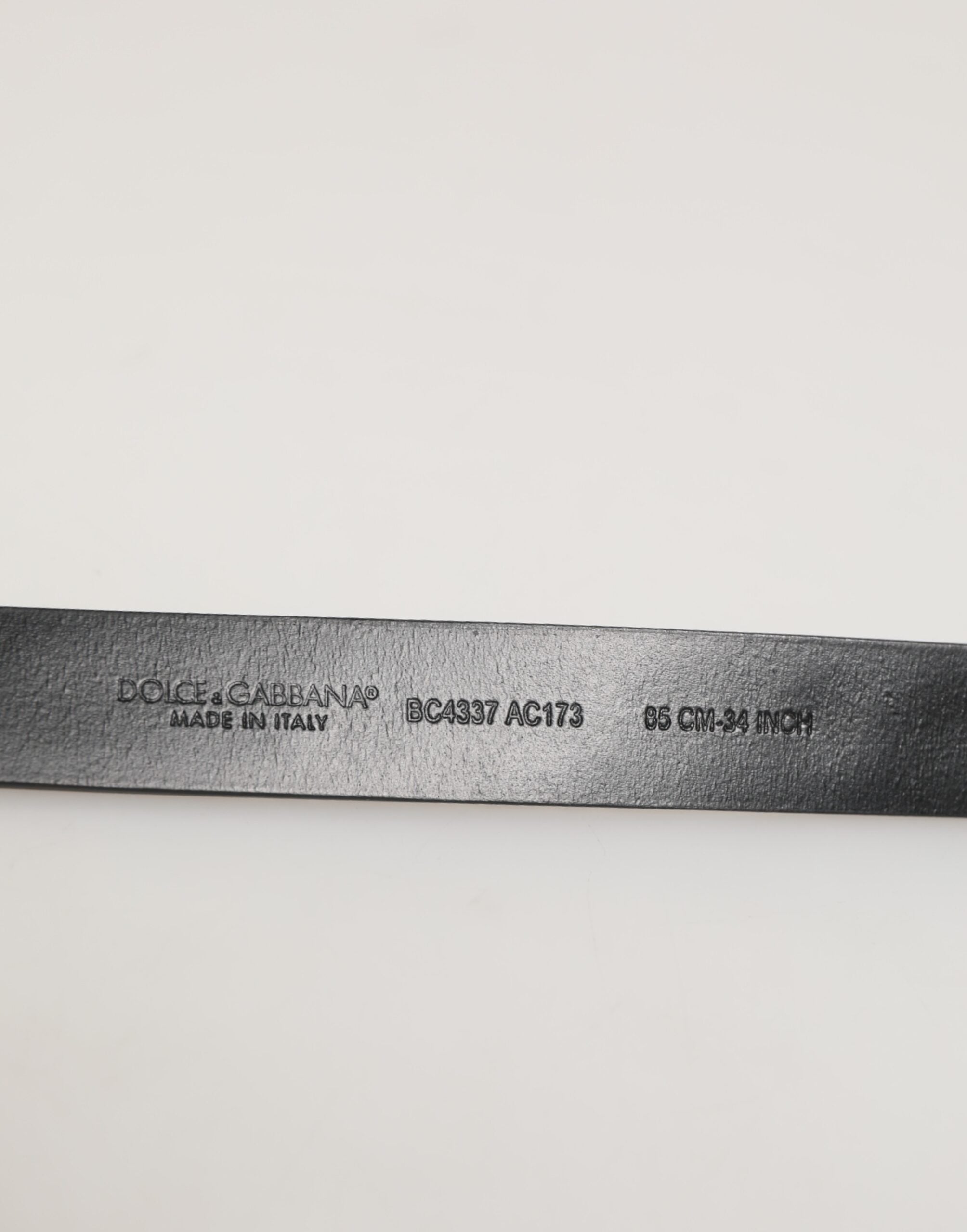 Ceinture Dolce &amp; Gabbana en cuir noir clouté avec boucle argentée