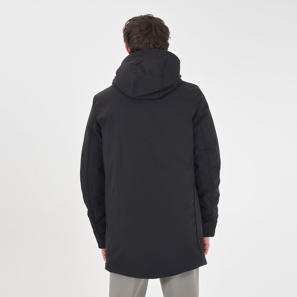 Oui, vestes et manteaux en nylon noir Zee