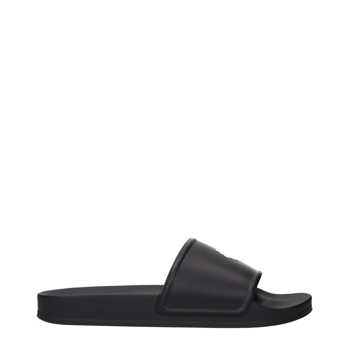 Marcelo Burlon Black Cotton Slippers Sandals