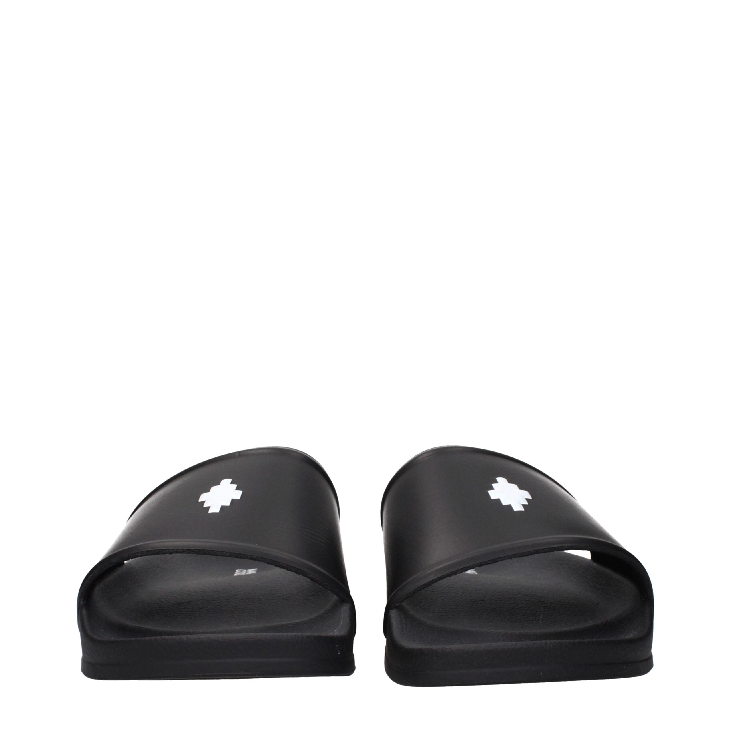 Marcelo Burlon Black Cotton Slippers Sandals