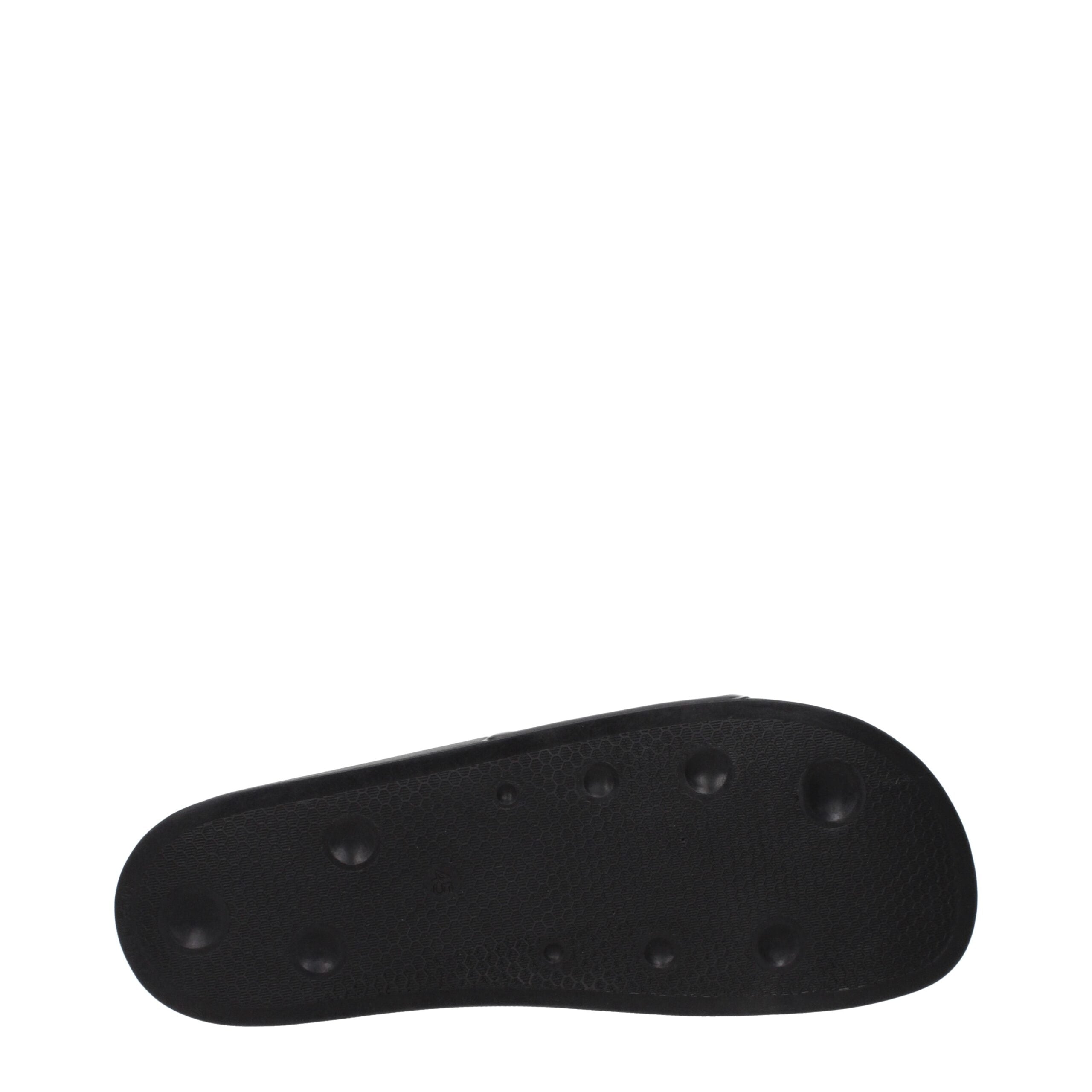 Marcelo Burlon Black Cotton Slippers Sandals