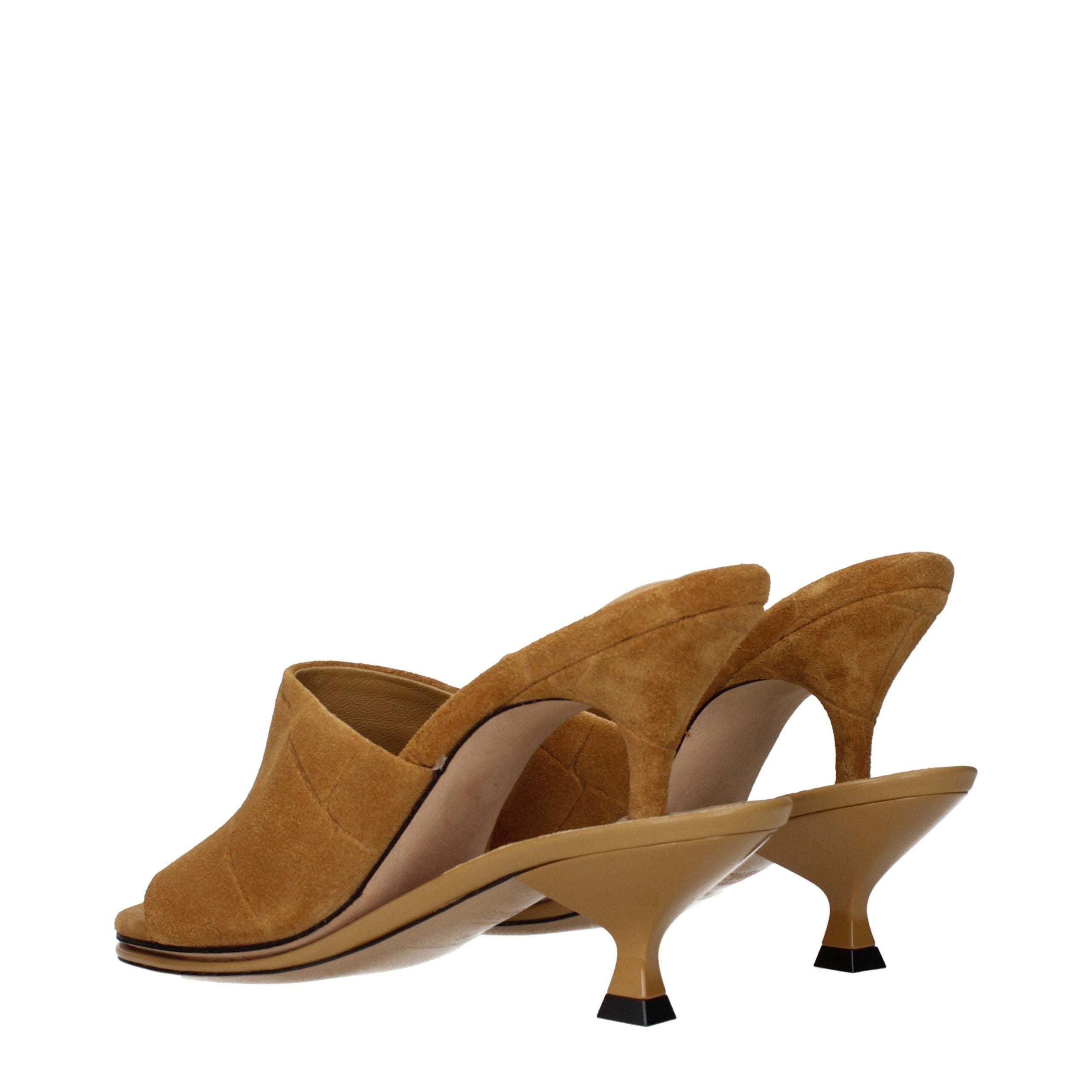 Jacquemus Brown Leather Stiletto Heels Sandals