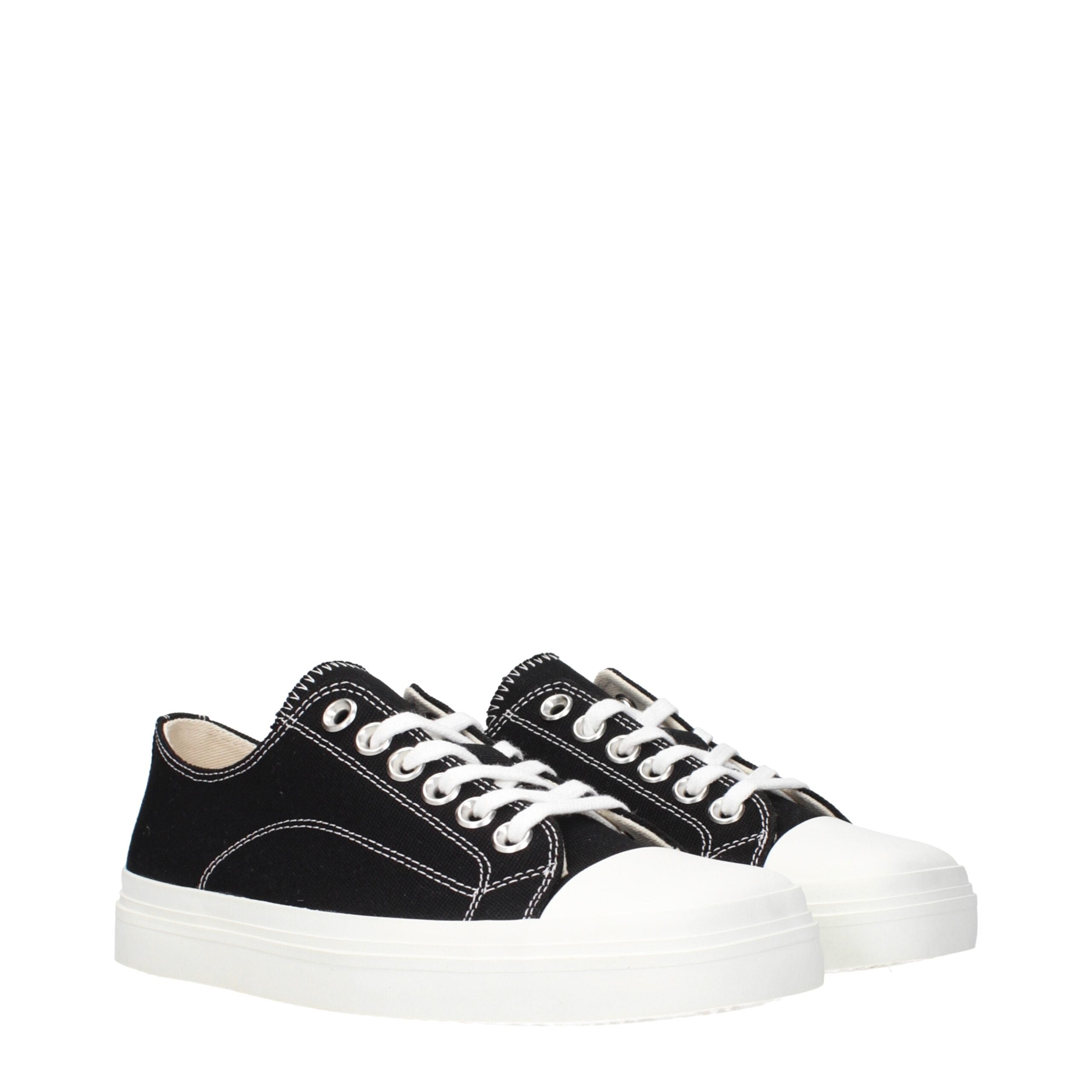 Moschino Black Fabric Low Tops