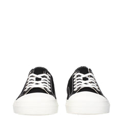 Moschino Black Fabric Low Tops