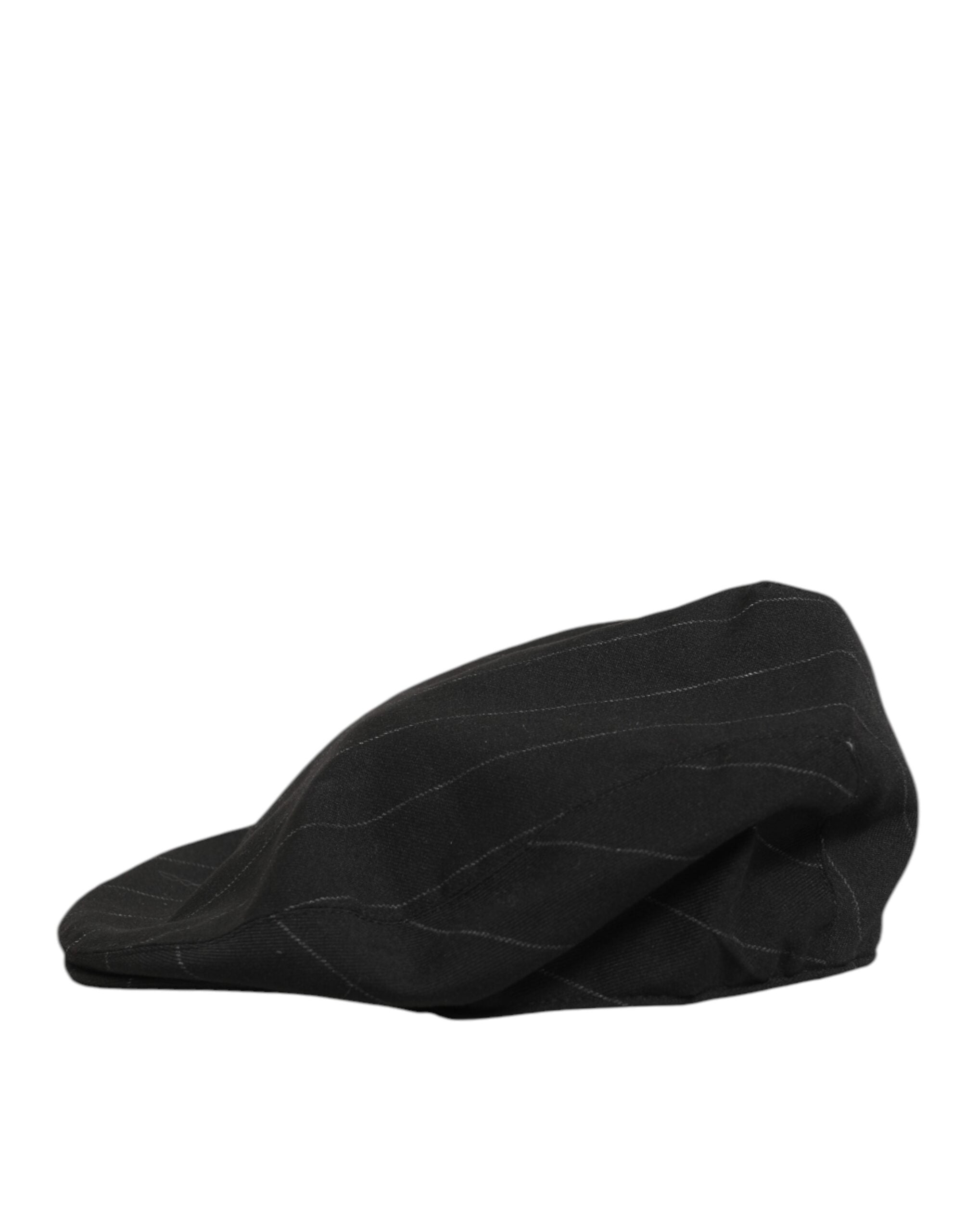 Casquette gavroche Dolce &amp; Gabbana en polyester noir pour homme