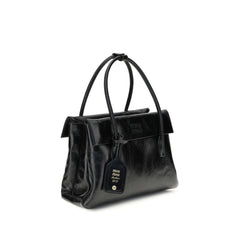 Miu Miu Black Calf Leather Bos Taurus Handbag