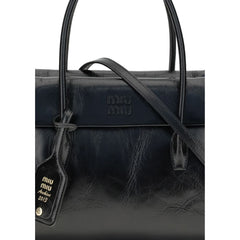 Miu Miu Black Calf Leather Bos Taurus Handbag