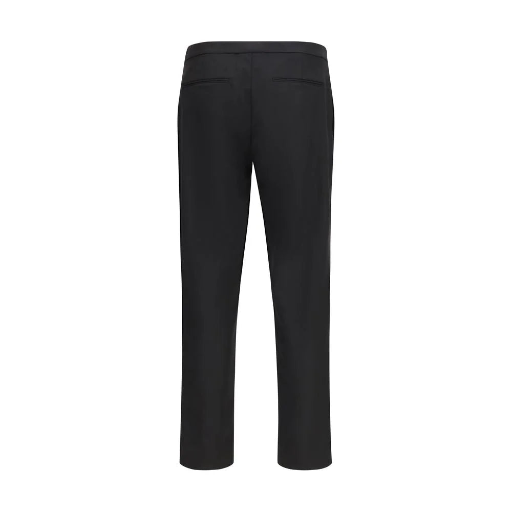 Maison Margiela Black Fleece Wool Casual Pants