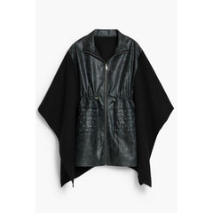 Desigual Black Polyester Women Poncho