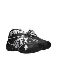 Off-White Black Leather High Tops