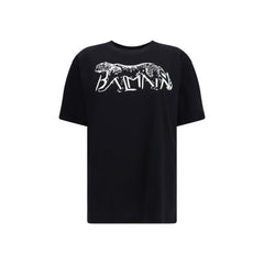 Balmain T-shirt with Leopard Print