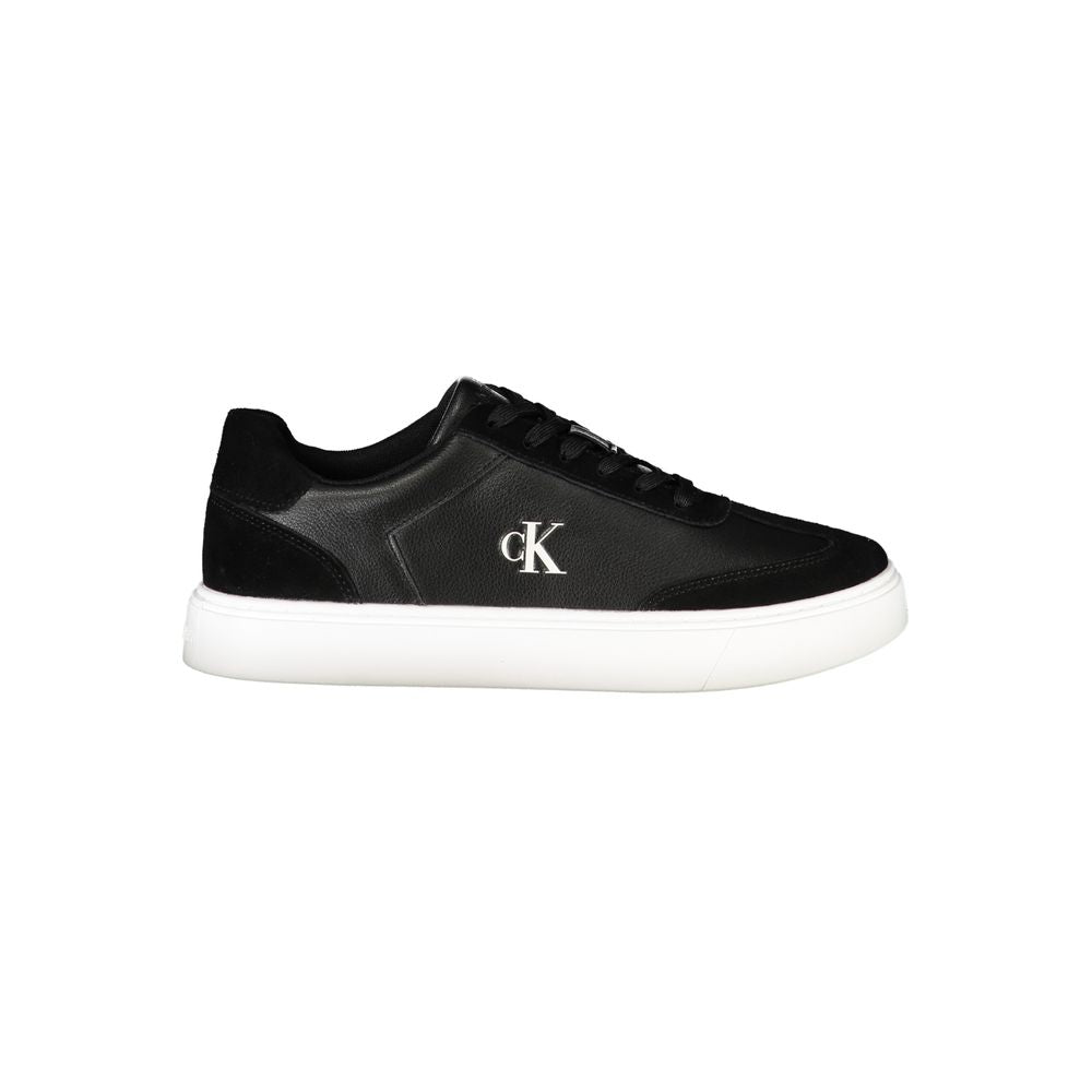 Calvin Klein Herren-Sneaker aus schwarzem Leder