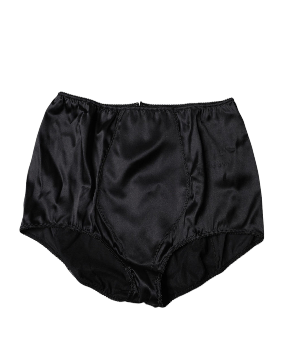 Dolce & Gabbana Black Silk Stretch High Waist Girdle Underwear
