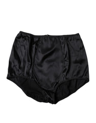 Dolce & Gabbana Black Silk Stretch High Waist Girdle Underwear