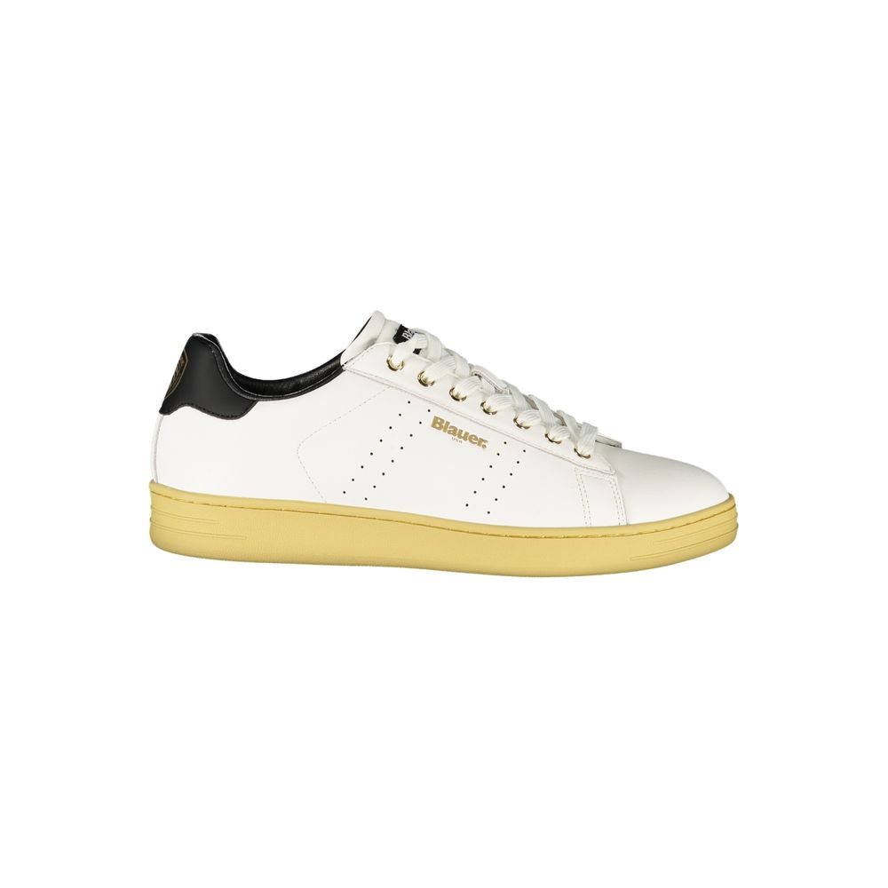 Baskets Blauer en cuir blanc pour hommes