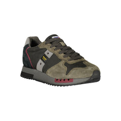 Blauer Black Leather Men Sneaker