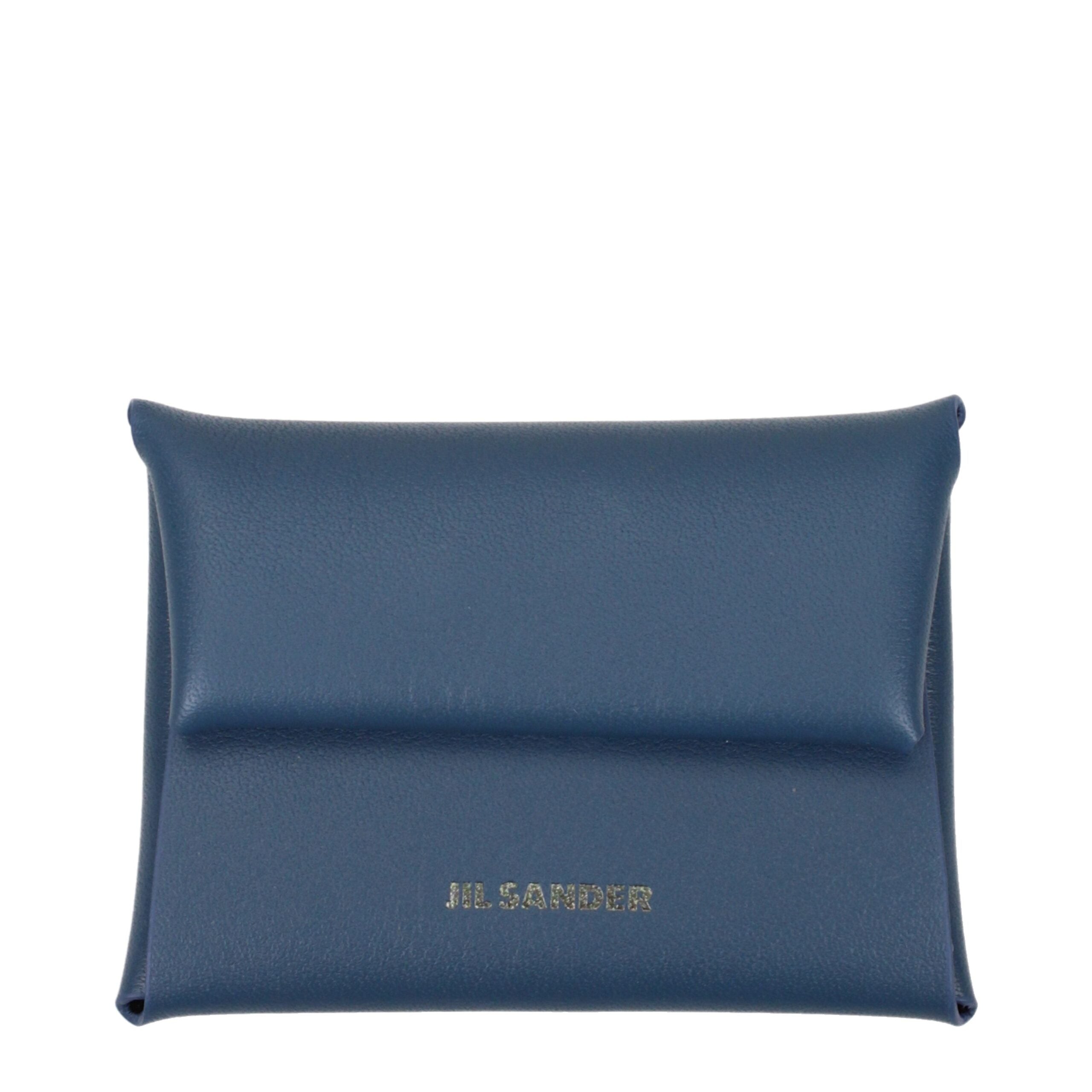 Jil Sander Blue Leather Wallets