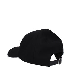 Jil Sander Black Cashmere Caps (Baseball Hat)