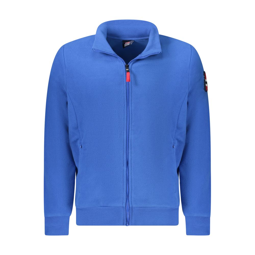 Pull homme bleu en polyester Norvège 1963