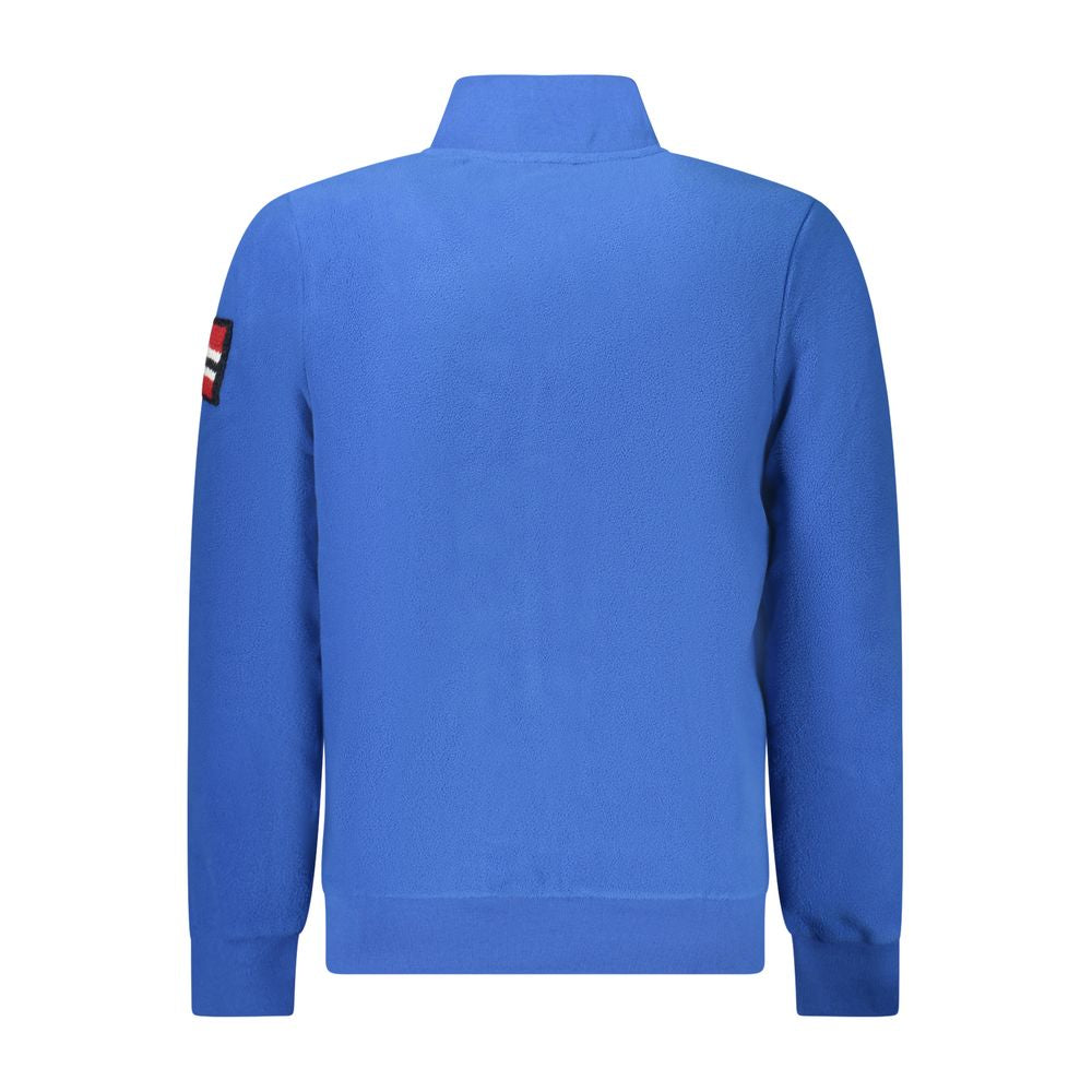 Pull homme bleu en polyester Norvège 1963