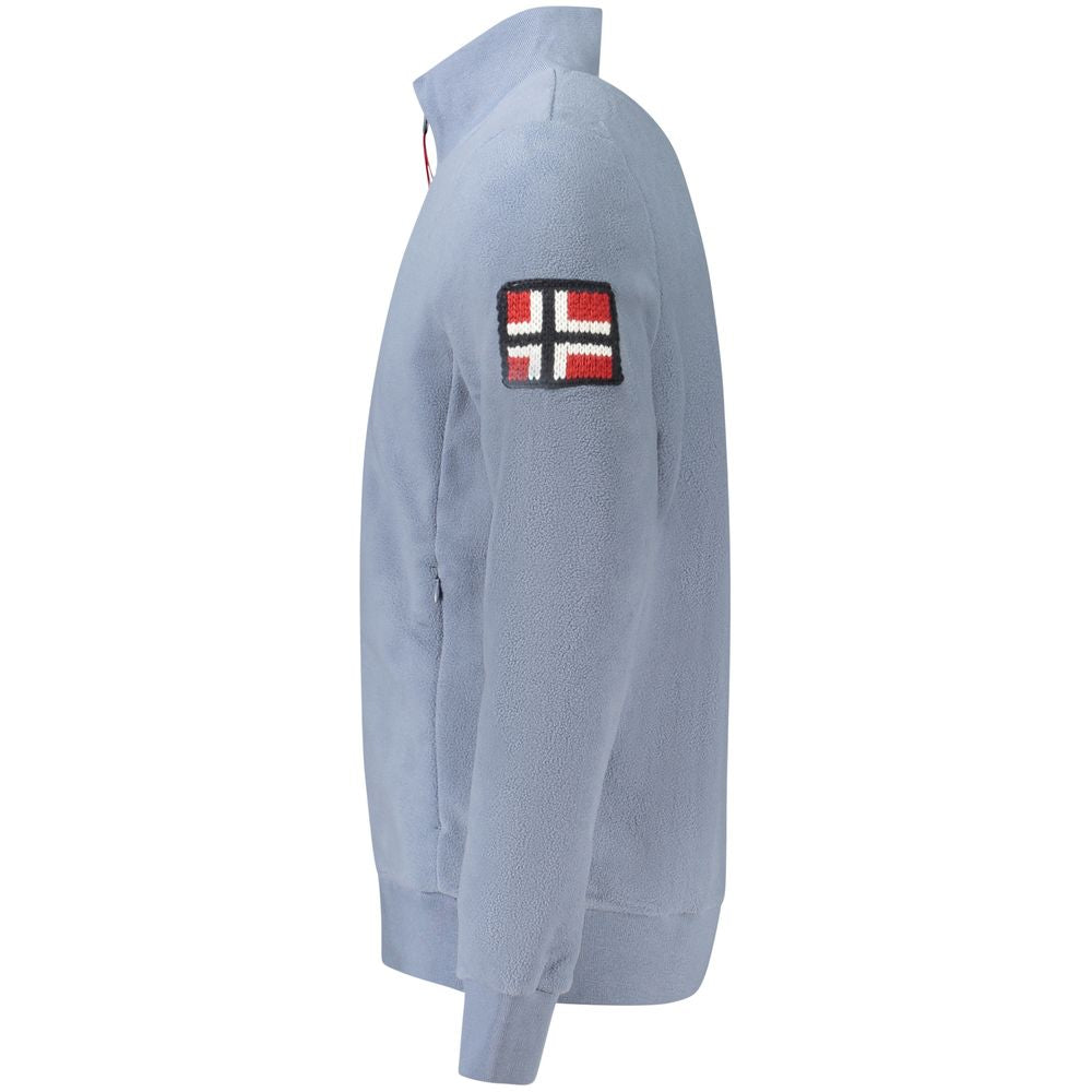 Pull homme bleu en polyester Norvège 1963