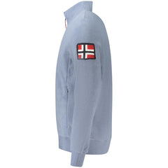Pull homme bleu en polyester Norvège 1963