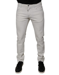 Jean skinny en coton stretch blanc Dolce &amp; Gabbana pour homme